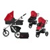 Универсальная коляска Bertoni 2 в 1 CARRERA Black - Red Poppies
